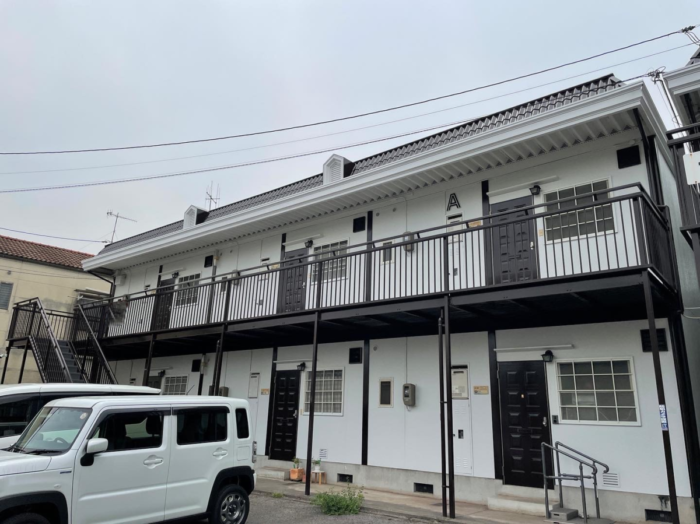 福山市のアパート屋根・外壁塗装工事が完了しました！