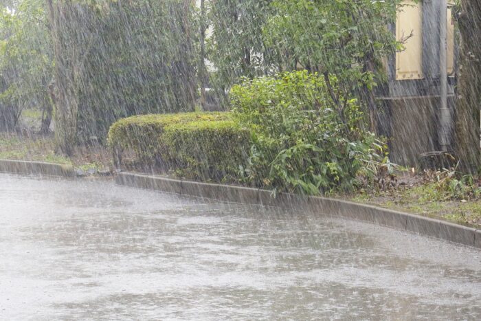 台風やゲリラ豪雨による激しい雨